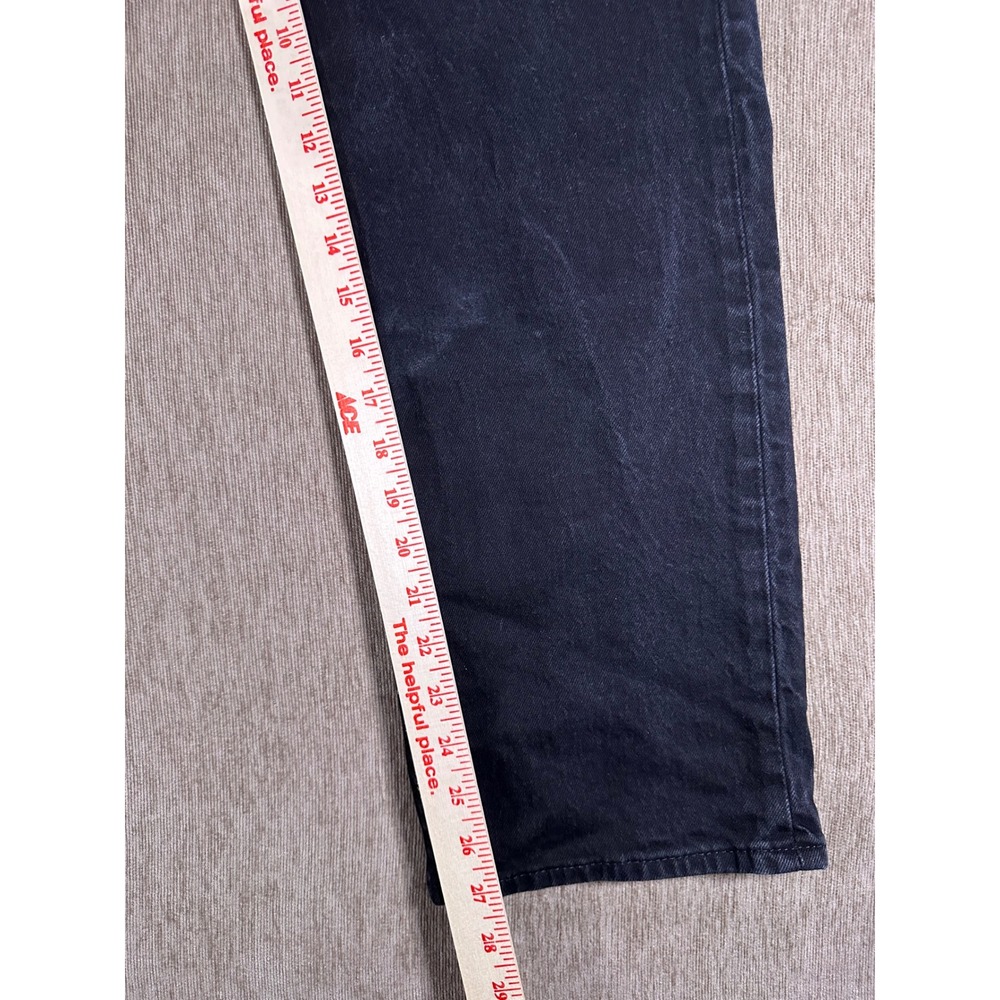 Levis 501 Original Fit Mens Black Straight Leg Button Fly Denim Jeans 36x30 - Picture 8 of 9